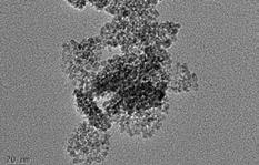 Each cluster became bigger in size and some of the individual particles were sintered to adhere to the cluster. On the other hand, the average diameter of H TiO2 Cat was 13 nm.