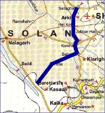 Pong reservoir is near to Sansarpur Terrace. The important places of the route are Goraldhar, Jorbar, Dharamsala Mahant and Chintpurni. 5 km before Bharwain is Temple of Mata Chintpurni Devi.