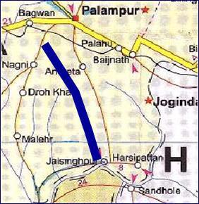 Corridor Description of road link with principal towns or settlements Length No (kms) 32 Sainj -Chaupal- Nerwa -Shallu(section Sainj to Chopal ) 47.