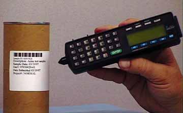 PDET & PDET CE Portable Data Entry Terminal A hand held device with barcode reader provides a portable remote sample