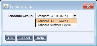 Edit will not allow you to check ( ) the box, only modify the schedule group name. 5. Click Save and Return. Returns to the list of existing schedule groups name.