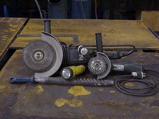 Pipe Welding Power Tools At a minimum a pipe welder should have: Two 9 inch grinder for pipe that is 6 inches and larger (one with a notching wheel and one with a wire wheel).
