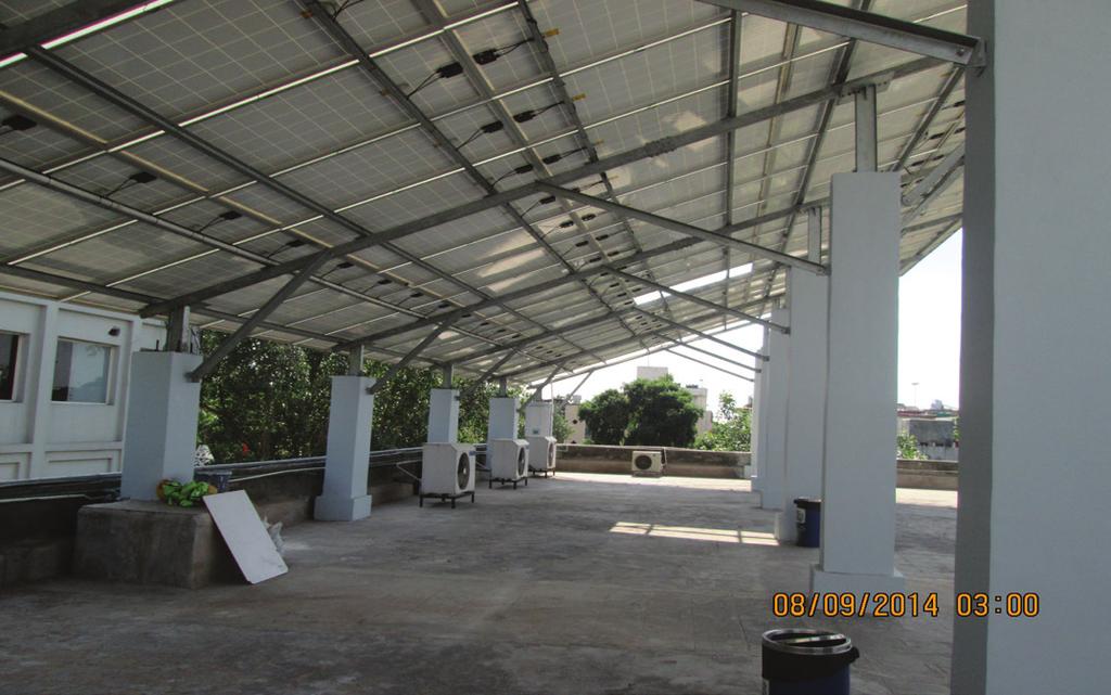 Rooftop Canopies This type of mounting system is used for instances such as mounting solar modules on open parking lot roofs and roofs of parking garage buildings.