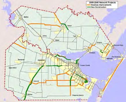 Corpus Christi Metropolitan Transportation Plan 2015 2040 The planning networks contain all links that are functionally classified as collector and above and are considered regional significant