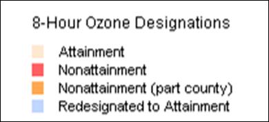 Ozone Non-attainment Areas EPA Region