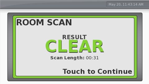 confirmation number after the scan completes (~35