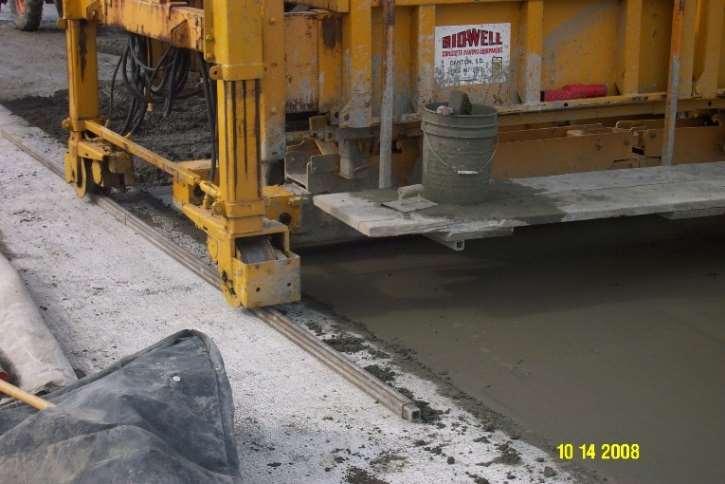 Low Slump Concrete Overlay Disadvantages Add l Construction Sequence & Curing Time Specialized Equipment Single Pass Width Limit of 24 Feet 72 Hour Delay for Next Pass Cutoff