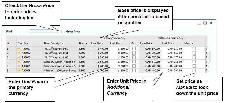 You can set a price to be manual. For example, you can lock down a price in your sales price list rather than letting it be updated automatically when a related price list is updated.