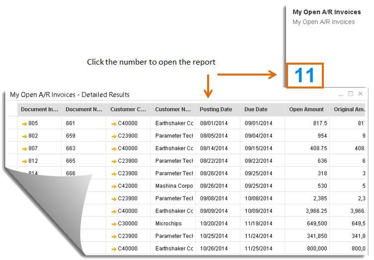2.4.3.5 Business Object Count Widget This widget shows you the result of a query as a number. It can count the number of activities that you created or are assigned to.