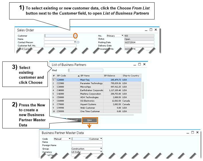 5.2.2 Key Data Ensuring that key data is correct from the outset helps avoid problems later on, especially since SAP Business One allows you to build one document from another, as described later in
