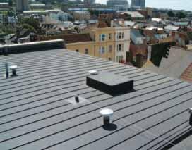 plant and equipment. roofs including vertical applications and in both cold and warm roof constructions.
