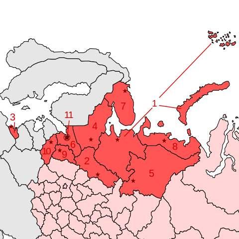 Northwestern Federal District (NWFD) 1. Arkhangelsk Oblast 2. Vologda Oblast 3. Kaliningrad Oblast 4. Republic of Karelia 5. Komi Republic 6.