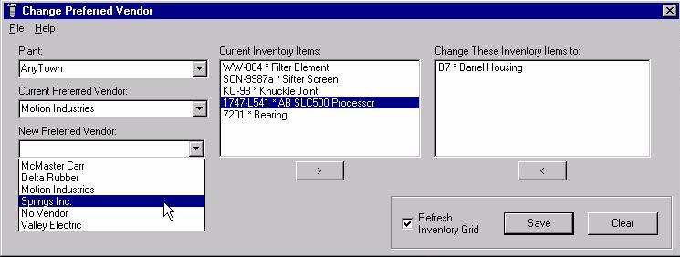 Inventory Set Up - Preferred Vendors Working With Preferred Vendors: A preferred vendor is simply a vendor that a particular inventory item is usually purchased from.