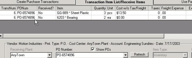 Purchasing - Adding Items to a P.O.
