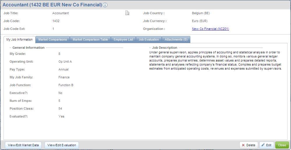 JOB DETAILS POP-UP On the My Job Details pop-up, the Organization has been added to the upper section as it is now part of the required key fields for a Job. All Jobs must have an Organization.