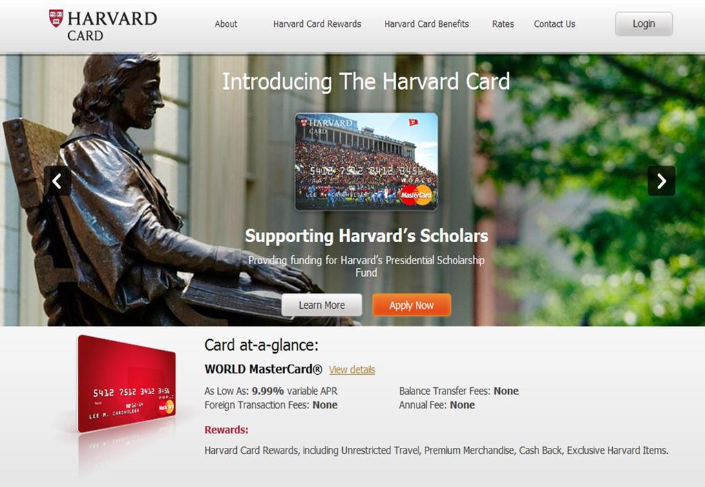 Website Vs. Microsite (HarvardCard.