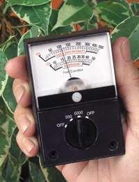 Light meters can be used to measure light intensity.