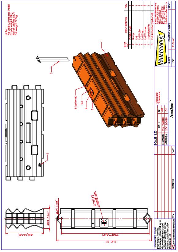 Appendix - Technical drawings ArmorZone Barrier Plan, Elevation,