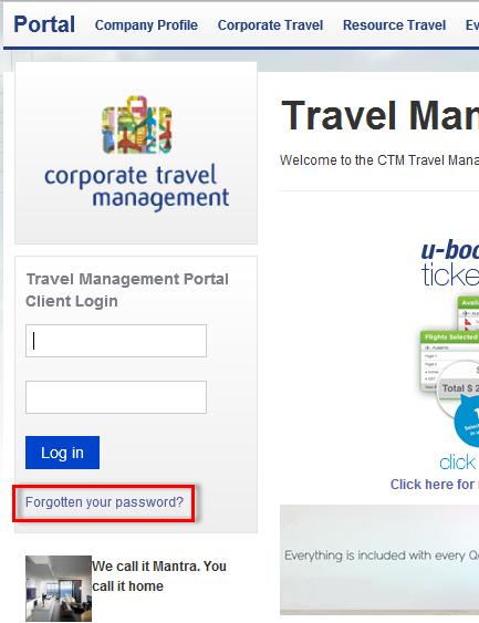 SERKO This tutorial will be walking through how to make a booking in Serko that contains air, hotel and car hire. The first step is to log into the CTM Portal.