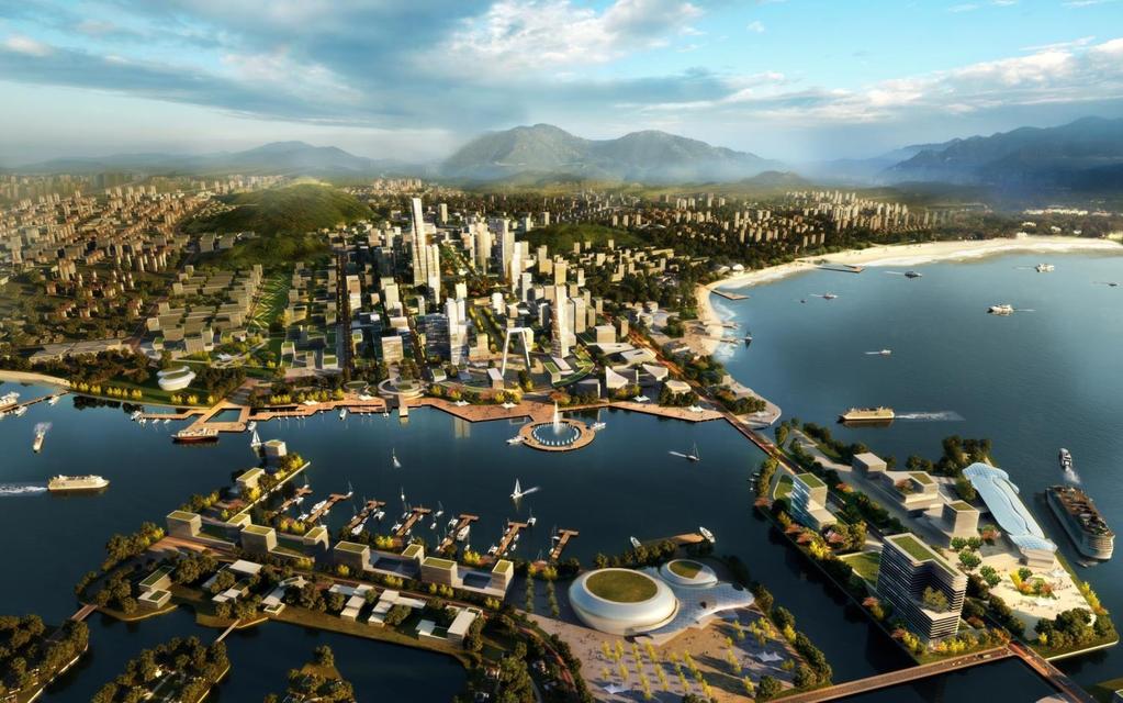 Location: Qingdao City, China Area: 28 km² Client: Qingdao West Coast Development Group Co Ltd Qingdao West Coast CBD Conceptual Planning and Urban Design Based on the foundation of the Great Qingdao