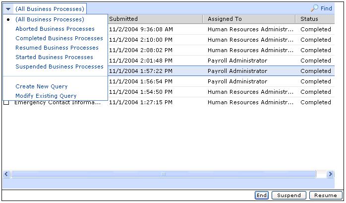 PART 4 WORKFLOW SETUP 3. Select a document. Comments, action history, and details about the document are displayed on the right side of the page. 4. To filter the documents in the process log, click the arrow in the upper-left of the process log and select from the list of filter options.