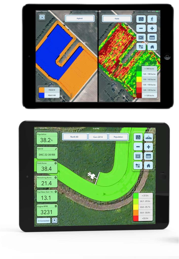 Data visualization and connectivity Visualization Digital field maps Integrates field data from
