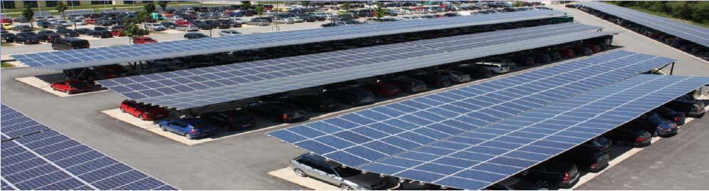 The solar carport system The roofing of customer and employee parking lots with photovoltaic modules is an optimal option for renewable power generation.