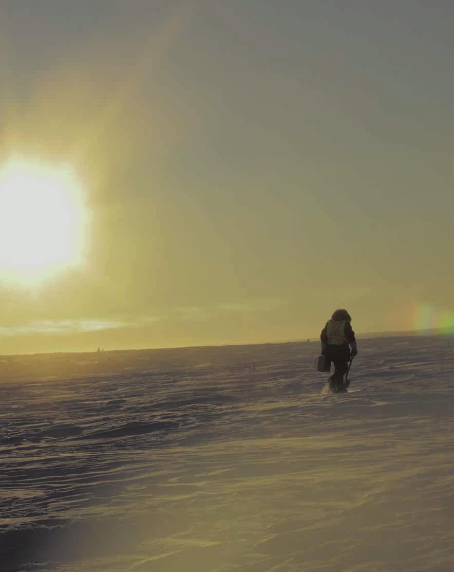 Winter exploration on the tundra.
