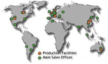 Manufacturing locations in Europe, North America, Asia, Australia Local