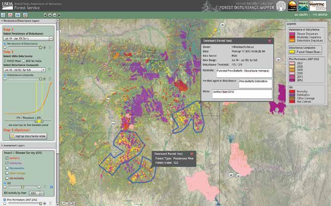 Forest Pest Conditions PROJECT BENEFITS GIS technology allows for the Forest Service to develop and deliver authoritative information gathered nationally in an efficient