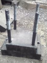 5) Then fixed cantilever I-section between upper Block & steel plate using Nut-Bolts.