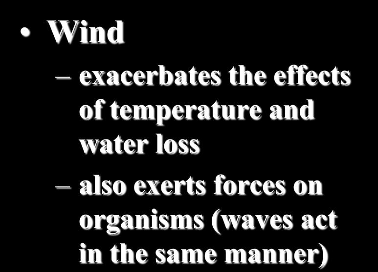 Abiotic factors Wind