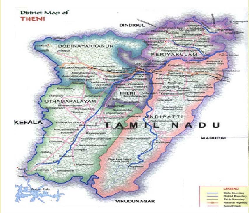 District Agriculture Plan Theni District 5 CHAPTER - II GENERAL DESCRIPTION OF THE DISTRICT 2.1. Introduction Theni District has been formed after bifurcation from erstwhile Madurai District as per G.