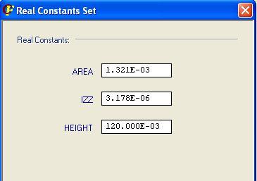 Real Constants button - CivilFEM