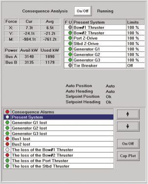 NavDP4000 Series Highlights TREND VIEW In the NavDP4000 s Trend View window the operator is able to trace the system performance history for three different sets of parameters at a time.