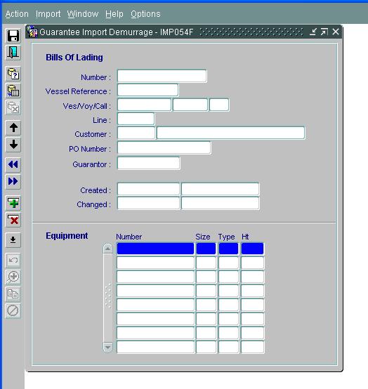 Menu Bar Close. The Close button closes or quits the open form or window. Below the title bar is the Navis Express menu bar, which provides access to all Navis Express forms.