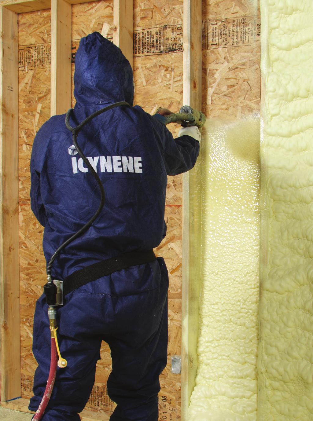 Only Icynene Delivers Products To Address Your Insulation Needs Icynene insulation products can play a key role in energy efficient and environmentally responsible design, and are used in many of the