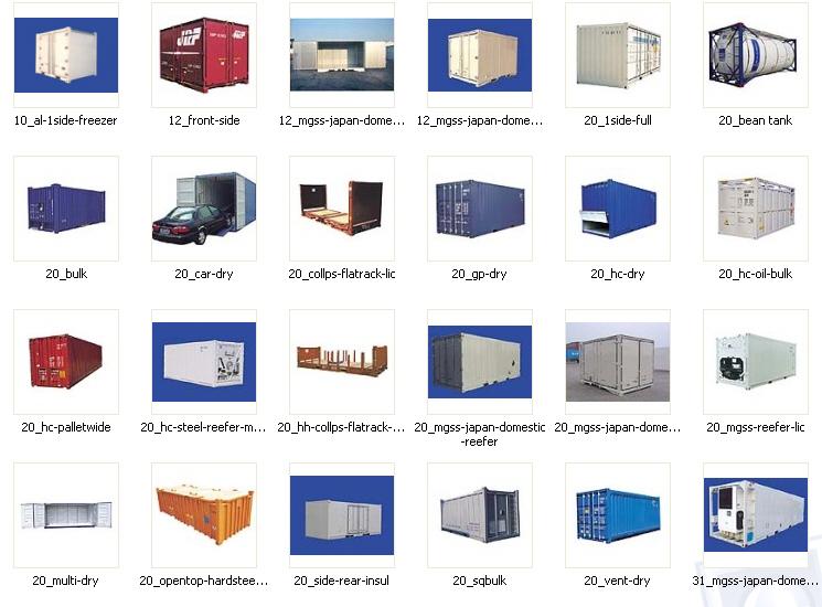 The container transport chain Container types Dry box tank containers for gaseous or liquid