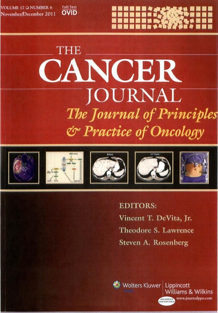 THE MOFFITT TOTAL CANCER CARE EXPERIENCE: PERSONALIZED MEDICINE IN CANCER The Cancer Journal, November/December 2011 Cancer J. 2011 Nov-Dec;17(6):528-36.
