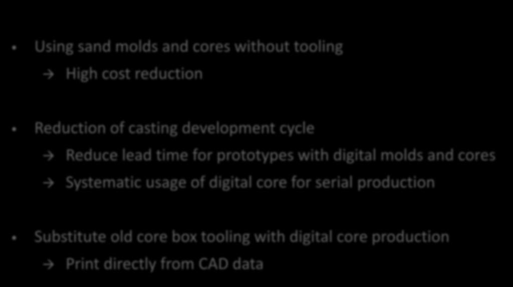 Digital Core Production Advantages at Fonderie Messier?