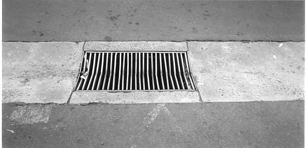 Photograph 8.1 A typical grate entrance in the experimental catchment Photograph 8.