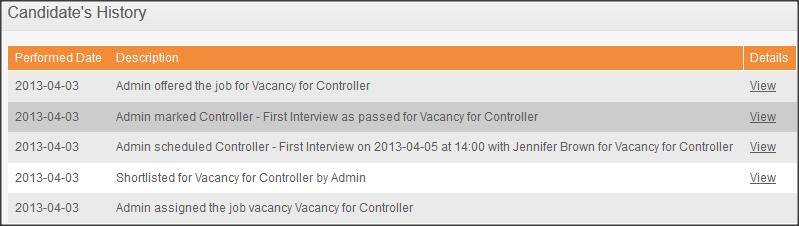 Offer Job The HR Admin or the Hiring Manager may offer the candidate the job. To do so, click Edit and select Offer Job from the Action drop down menu and the screen as shown in Figure 17.