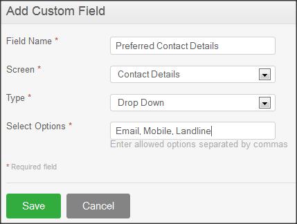 Custom Fields This feature allows the Admin to customize and add fields to all the screen of the PIM Module that may be specific and relevant to the company.