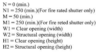 Metashield Fire Shutters Y X X = 500 mm Y = 500 mm