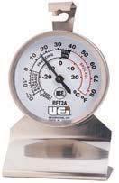 -20 to 80 F (-30 to 30 C) 2 F/1 C per division Hangs or stands Stainless steel frame RF60A Vapor