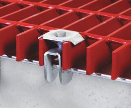 Weld Lugs Plates punched with holes and shop welded between the bearing bars facilitate bolting to the supporting structure.
