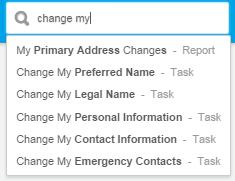 View/ Update Personal Information In Workday, you can update your personal information including legal name, preferred name, contact information, emergency contacts as well as what Workday terms your
