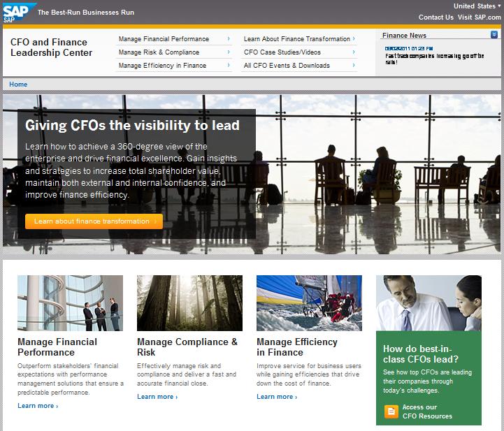 Where to Find More Information: Web, Social Media CFO and Finance Leader Center: www.sapc