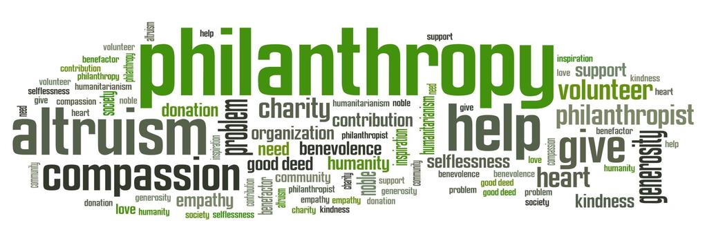 Philanthropy Philanthropy means having a love for humanity. In other words, giving to those in need.