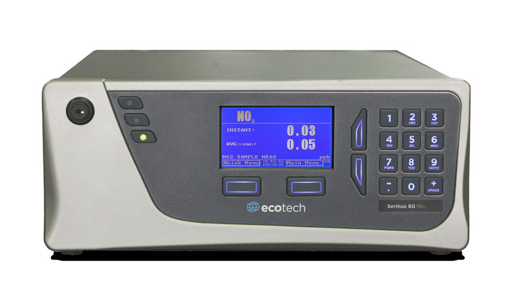 Serinus 60. Because the world needs direct NO 2 measurement like never before. Ecotech presents the latest addition to the renowned Serinus range: The Serinus 60 NO₂ analyser with CAPS technology.